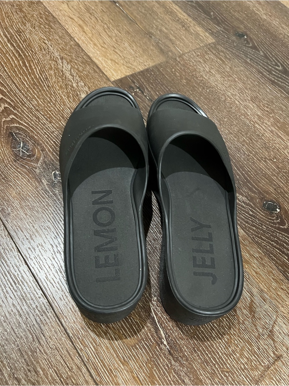 Lemon Jelly Black Slide platform Sandals size 41 - Picture 2 of 9